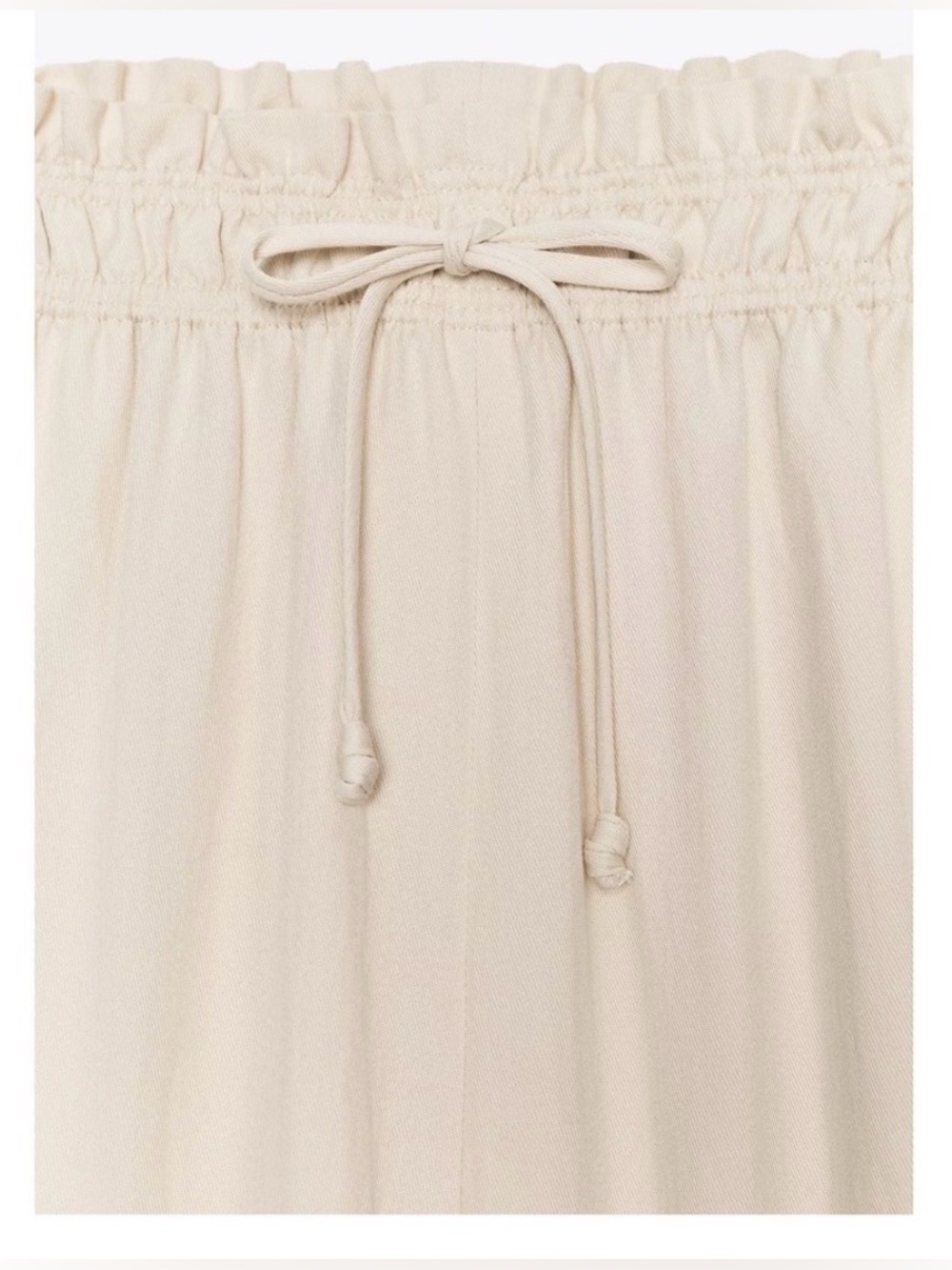 NWT Zara Cream Wide Leg Pants - Picture 8 of 10